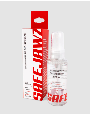 Spray desinfectante Safejawz para protector bucal sabor Menta
