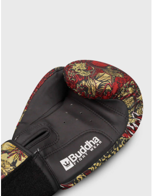 Guantes de Boxeo Buddha Dragón Rojos. Protección GS-3, Ajuste Firme y Diseño Imponente.