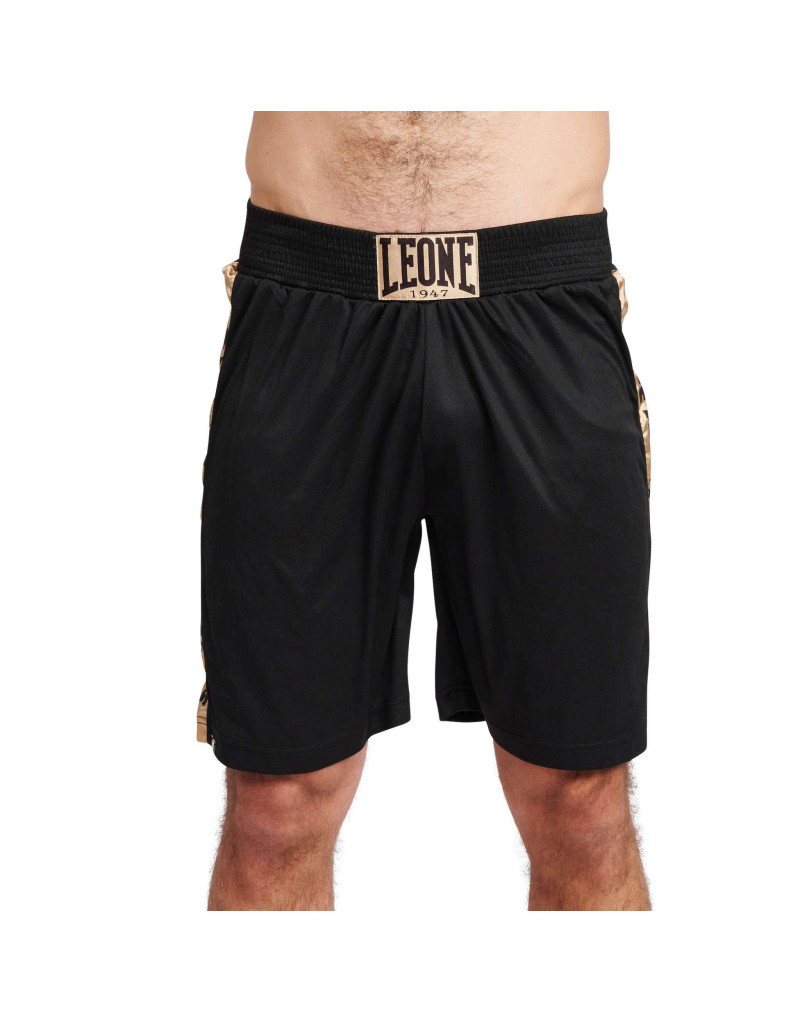 Pantalon de Boxeo Leone 1947 DNA Negro-Dorado