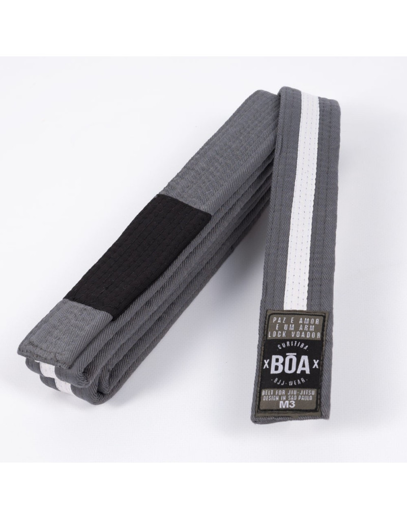 Boa Grey and White Children's BJJ Belt