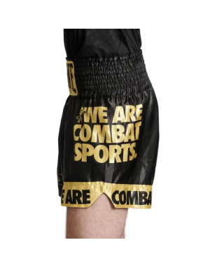 Pantalón de Boxeo Leone 1947 DNA Negro y Dorado | Il Coliseum