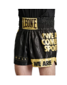 Pantalón de Boxeo Leone 1947 DNA Negro y Dorado | Il Coliseum