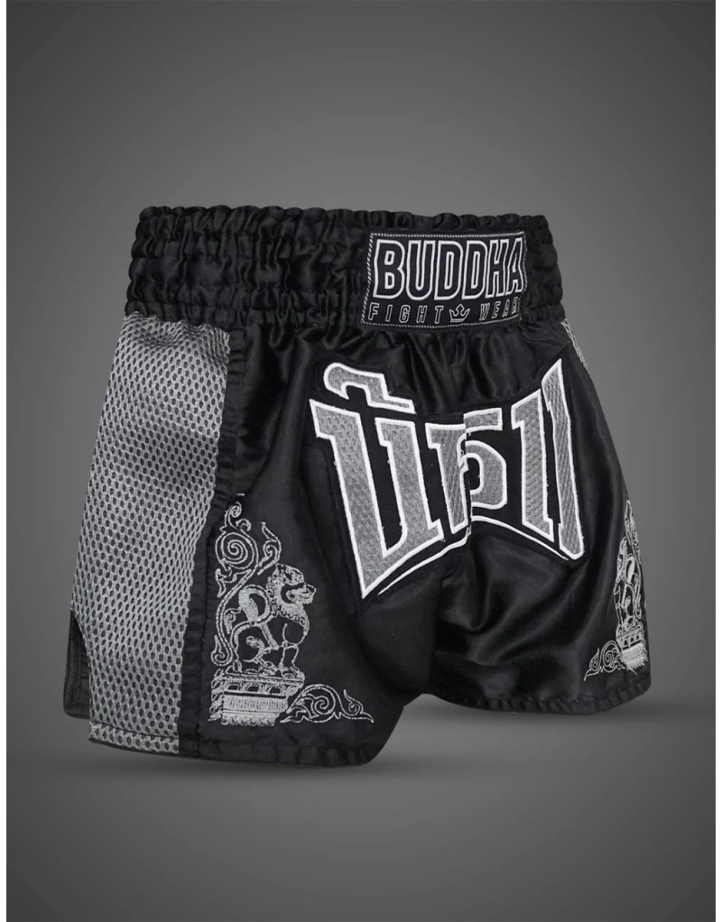 Short Muay Thai Buddha Kanok Boran Negro | Kick Boxing | Il Coliseum