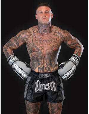 Short Muay Thai Buddha Kanok Boran Negro | Kick Boxing | Il Coliseum
