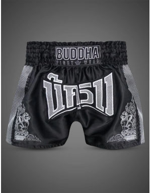 Short Muay Thai Buddha Kanok Boran Negro | Kick Boxing | Il Coliseum