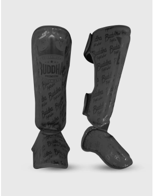 Espinilleras Infantiles Buddha Epic Negra Mate | Muay Thai y Kick Boxing | Il Coliseum
