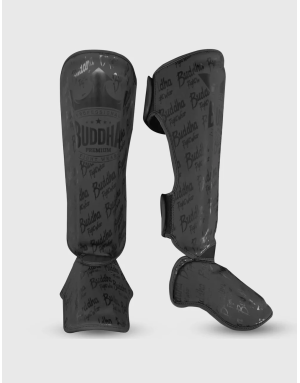 Espinilleras Infantiles Buddha Epic Negra Mate | Muay Thai y Kick Boxing | Il Coliseum