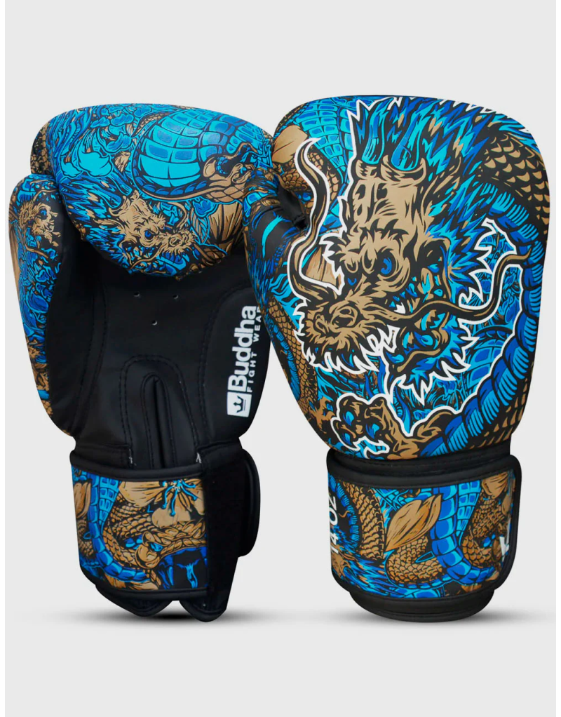 Blue Buddha Dragon Boxing Gloves | Muay Thai, Kickboxing and MMA | Il Coliseum