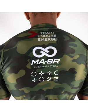 BOA MA-8R V5 Camo Green Rashguard | MMA, No-Gi BJJ and Grappling | Il Coliseum