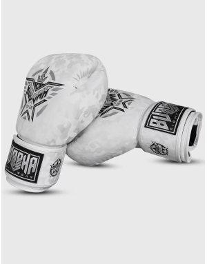 Guantes de Boxeo Buddha Army Blancos de Piel Sintética. Protección y Rendimiento Profesional.