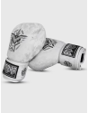 Guantes de Boxeo Buddha Army Blancos de Piel Sintética. Protección y Rendimiento Profesional.