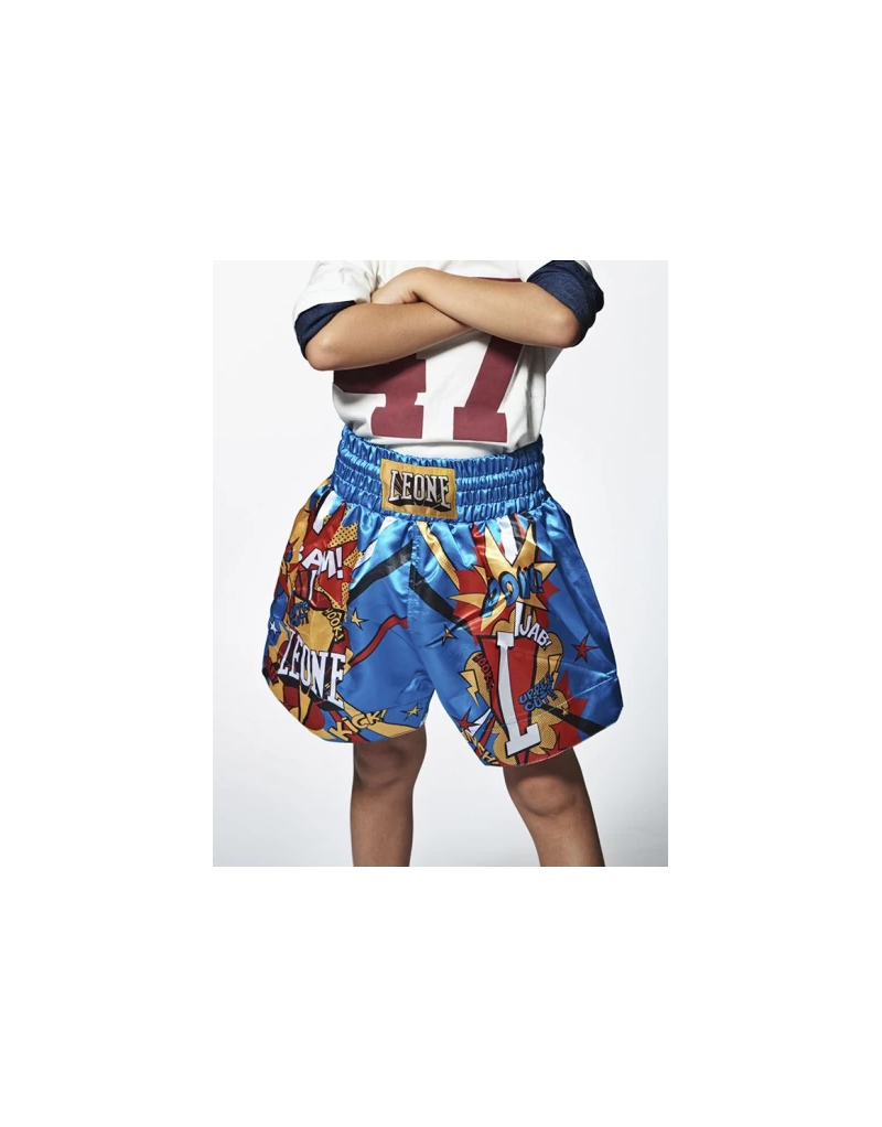 Short Muay Thai Leone 1947 Infantil Hero Azul | Kick Boxing | Il Coliseum