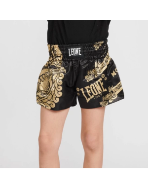 Leone 1947 Montezuma Children’s Muay Thai Shorts | Black and Gold | Il Coliseum