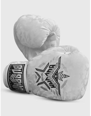 Guantes de Boxeo Buddha Army Blancos de Piel Sintética. Protección y Rendimiento Profesional.