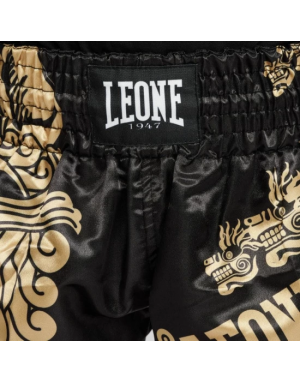 Short Muay Thai Leone 1947 Infantil Montezuma | Negro y Dorado | Il Coliseum