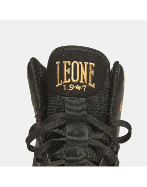 Botas de Boxeo Leone 1947 Premium Negras | Calzado Profesional | Il Coliseum