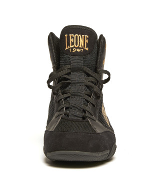 Botas de Boxeo Leone 1947 Premium Negras | Calzado Profesional | Il Coliseum