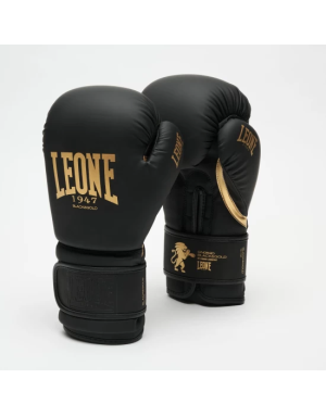 Guantes de Boxeo Leone 1947 Black & Gold Negros | Il Coliseum