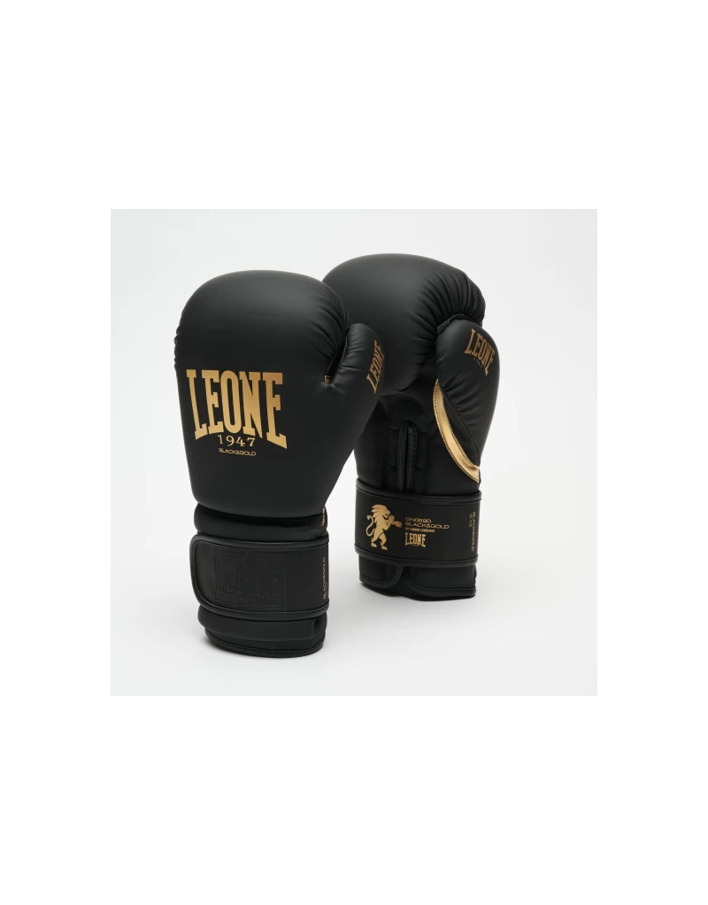 Guantes de Boxeo Leone 1947 Black & Gold Negros | Il Coliseum