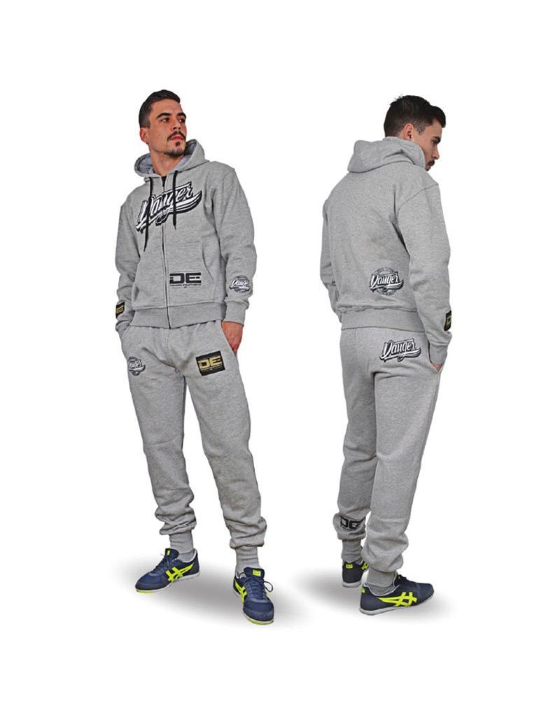Danger Grey Cotton Tracksuit | Comfort and Sporty Style available at Il Coliseum.