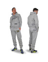 Danger Grey Cotton Tracksuit | Comfort and Sporty Style available at Il Coliseum.