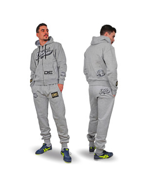 Danger Grey Cotton Tracksuit | Comfort and Sporty Style available at Il Coliseum.