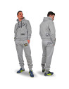Danger Grey Cotton Tracksuit | Comfort and Sporty Style available at Il Coliseum.
