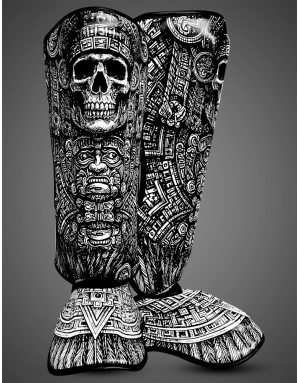 Espinilleras Buddha Mictlán Force | Muay Thai, Kick Boxing y MMA | Il Coliseum