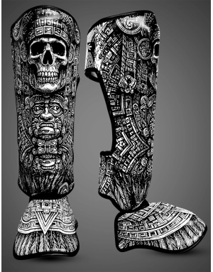 Buddha Mictlán Force Shin Guards | Muay Thai, Kickboxing and MMA | Il Coliseum