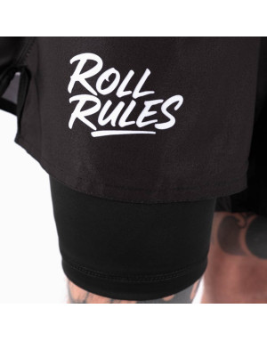 BOA MMA Grappling Shorts – Roll Rules | No-Gi Trousers with Integrated Lycra | Il Coliseum