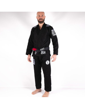 Kimono BOA BJJ Hombre Roll Rules | Gi de Jiu-Jitsu Negro | Il Coliseum