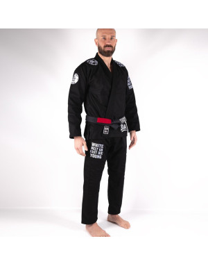 Kimono BOA BJJ Hombre Roll Rules | Gi de Jiu-Jitsu Negro | Il Coliseum