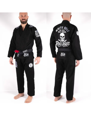 Kimono BOA BJJ Hombre Roll Rules | Gi de Jiu-Jitsu Negro | Il Coliseum