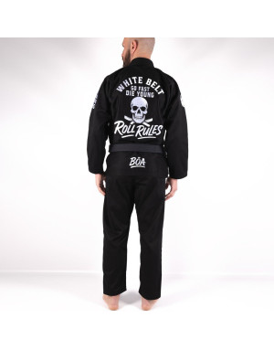 Kimono BOA BJJ Hombre Roll Rules | Gi de Jiu-Jitsu Negro | Il Coliseum