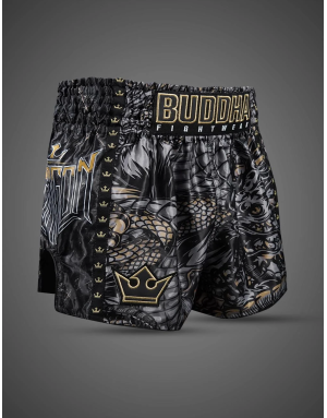 Pantalón Muay Thai Buddha Dragon Negro | Il Coliseum