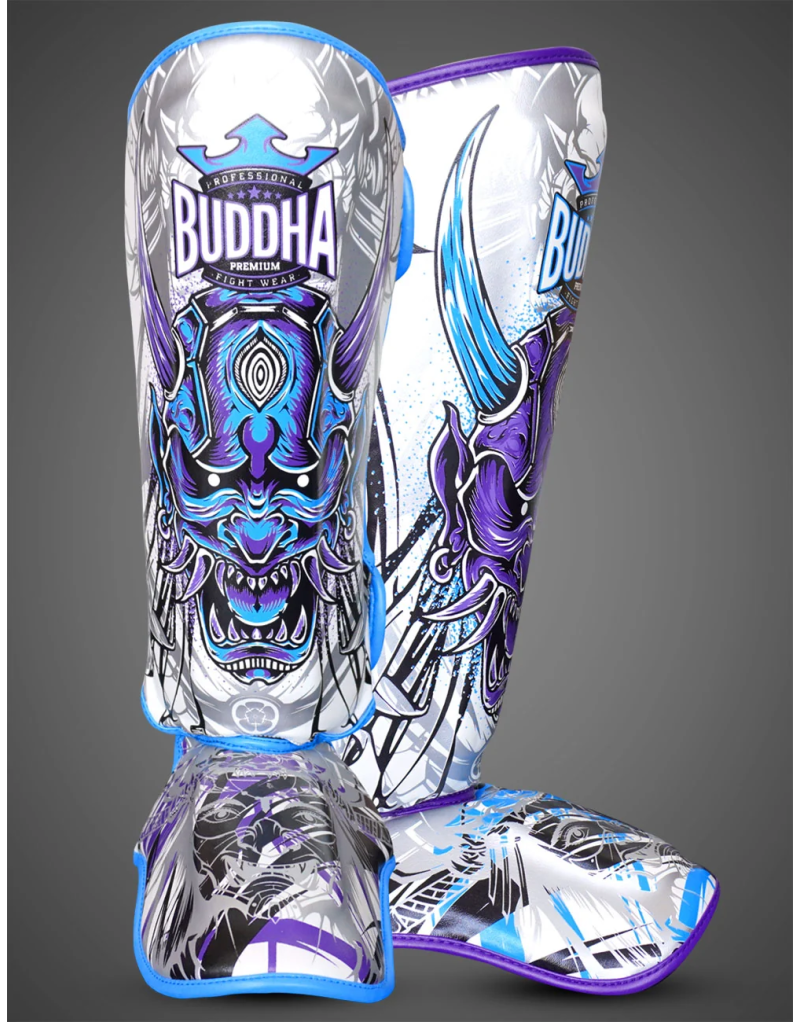 Buddha Luzbel White Shin Guards | Muay Thai