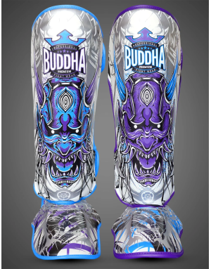 Espinilleras Buddha Luzbel White | Muay Thai