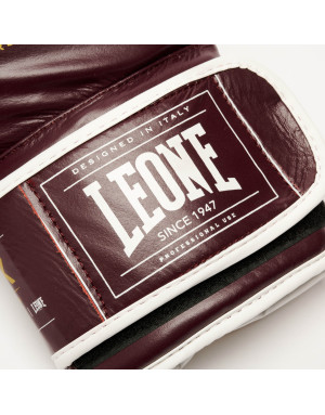 Guantes de Boxeo Leone 1947 Shock X Burdeos Edición Limitada | Piel Premium y Alto Rendimiento