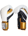 Guante Trust Fight de Boxeo Metalizados Blanco,Negro y Dorado. Para practicar Kick Boxing, fabricados en Tailandia.