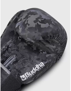 Buddha Army Negros. Guantes de Boxeo en Piel Sintética Premium.