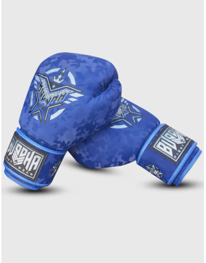 Buddha Army Blue Boxing Gloves. Maximum protection and comfort.