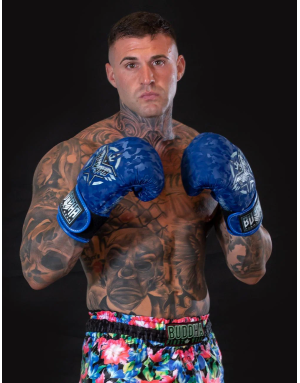 Buddha Army Blue Boxing Gloves. Maximum protection and comfort.
