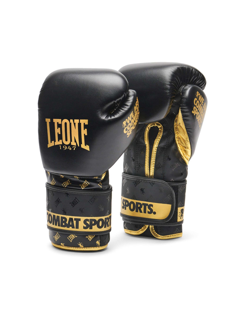 Leone 1947 DNA Black Boxing Gloves | Genuine Leather, No Shock Technology and Premium Design.