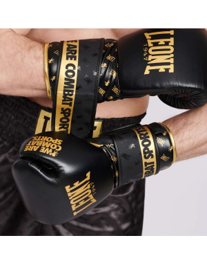 Leone 1947 DNA Black Boxing Gloves | Genuine Leather, No Shock Technology and Premium Design.
