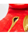Guantes de Boxeo Leone 1947 DNA Rojo y Dorado | Piel Natural, Tecnología NO SHOCK y Ajuste Profesional para Boxeo y Kick boxing