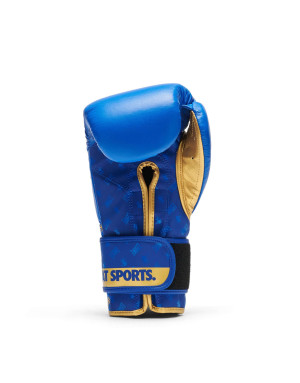 Leone 1947 DNA Blue and Gold Boxing Gloves | Genuine Leather, NO SHOCK Technology and Premium Boxing Design.