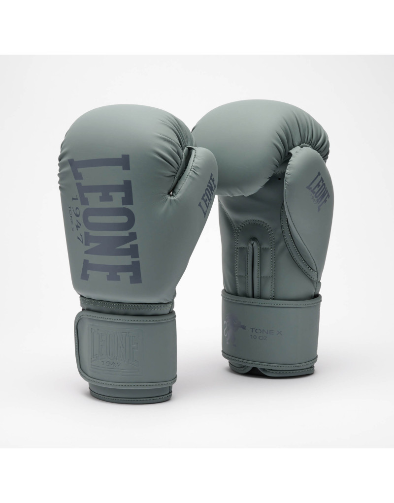 Guantes de Boxeo Leone 1947 Tone X Gris | Diseño Tono sobre Tono, Tecnología NO SHOCK y Confort Ligero para Entrenamiento Diario