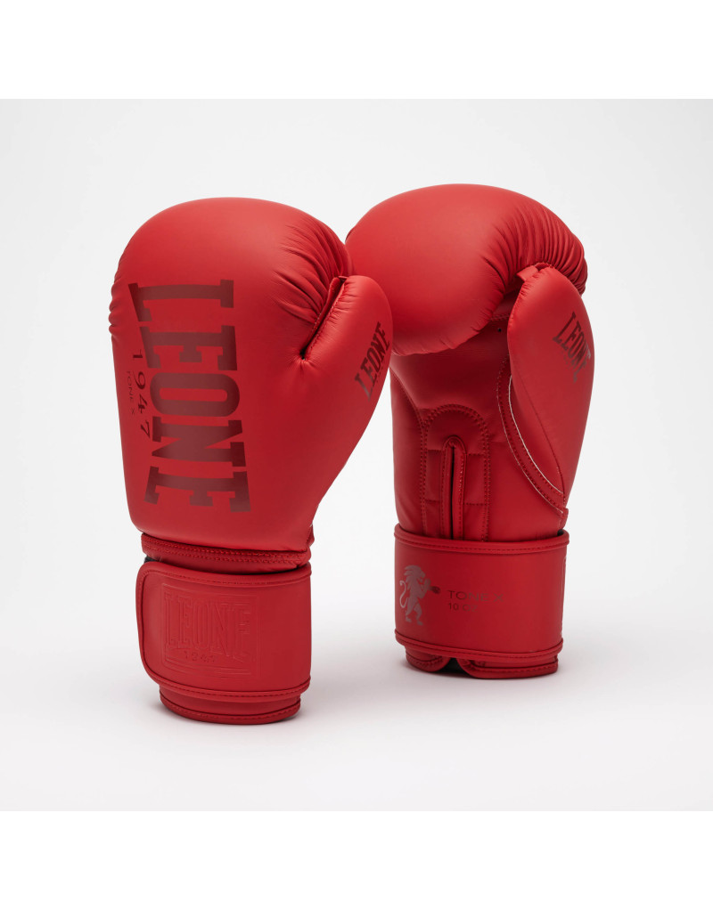 Leone 1947 Tone X Red Boxing Gloves | Tone-on-tone design, NO SHOCK technology and lightweight comfort for boxing
