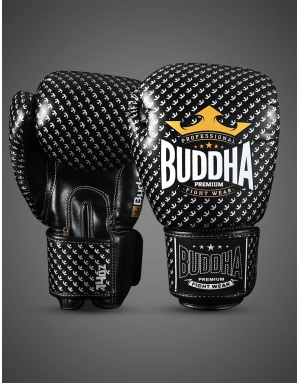 Buddha Titanium Negros. Guantes Ergonómicos para Boxeo y Muay Thai.