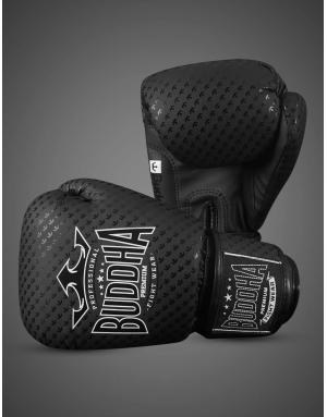 Buddha Titanium Matte Black. Sleek and durable boxing gloves.
